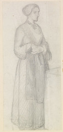 1904P377 Female - Figure Study of a Woman with folded hands