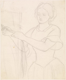 1904P383 Figure Study of a Woman holding Hair