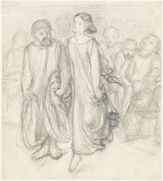 1904P397 Aspasia teaching Socrates to Dance - Figure Sketch