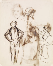 1904P461 Double Page of Figure Sketches