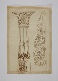 1974M3.200 Wilkinson Tracing, Design for a column and for inlaid decoration