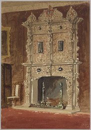 1950P29 Aston Hall - Fireplace In The Long Gallery