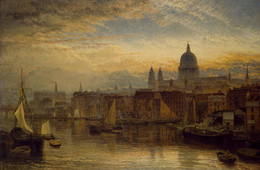 1890P82 St Paul's from the River Thames