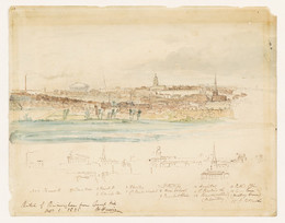 1897V16 Sketch of Birmingham from Camp Hill, 1835