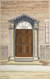 1958V393 Doorway of 16, Whittall St, Birmingham