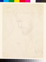 1904P271_Reverse Portrait sketch of Val Prinsep