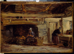 1885P2494 Cottage Interior, Trossavon near Bettws-y-Coed