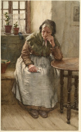 1919P125 Study of an Old Fisherwoman