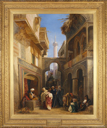 1885P2530 Street Scene in Cairo