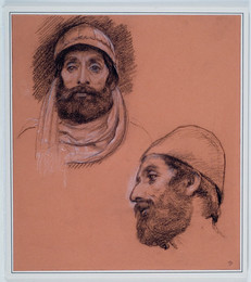 1963P1 Studies of Two Bearded Heads