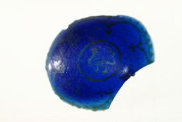 2000A2.8 Mediaeval Blue Glass Roundel