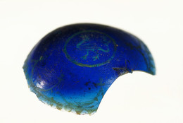 2000A2.8 Mediaeval Blue Glass Roundel